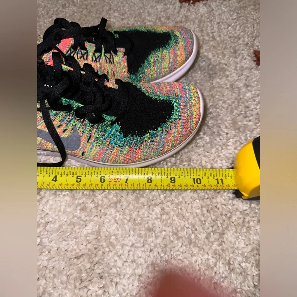NIKE FREE RN FLYKNIT 2017 'BLUE LAGOON' big kids size 5.5 woman’s size 7.5